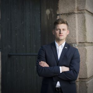 Mats Johansen Beldo, leiar i Norsk studentorganisasjon (NSO), krev meir pengar til studentane i statsbudsjettet for 2018.