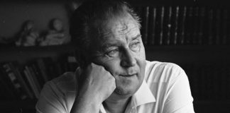 Alf Prøysen heime i Nittedal i 1964.