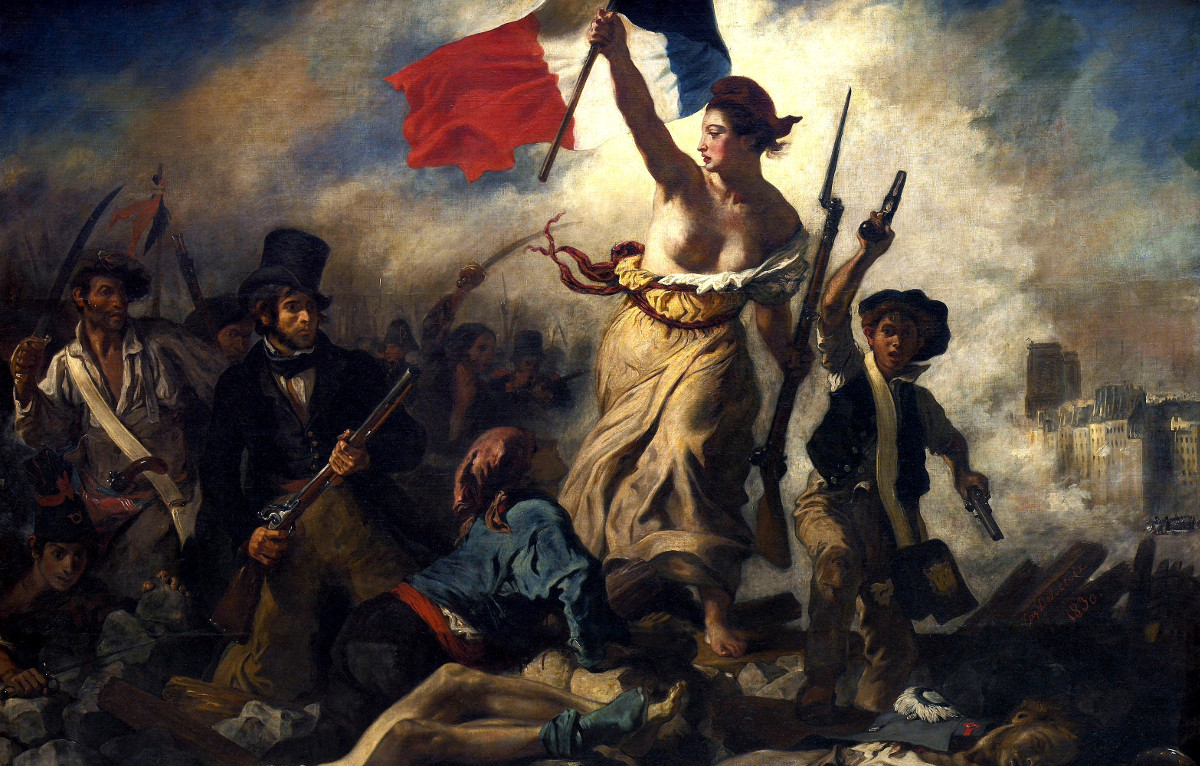 «Fridomen fører folket» av Eugène Delacroix.
