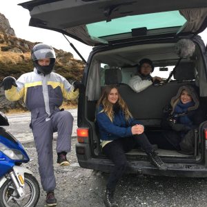 Bilete frå opptak frå venstre : Aleksander Goksøyr, Emily Louisa Millan Eide, Sigurd Stubø Sandberg og Agnete Husebye. Foto: Per Eide