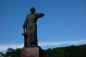 Gagarin-parken i Yuzhno-Sakhalinsk, Russland.