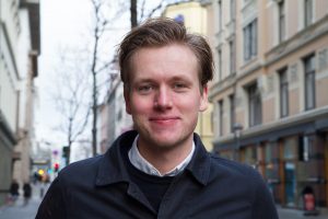 Sondre Hansmark, leiar for Unge Venstre. Foto: Beate Haugtrø