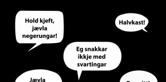 Bilde av rasistiske utsegner
