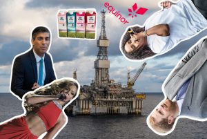 Oljeplattform, Rishi Sunak, Rihanna, mjølkekartongar på samisk, Musti og prins Harry i ein kollasj