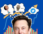 Elon Musk tenker på twitter, rakettar til Mars og stonks