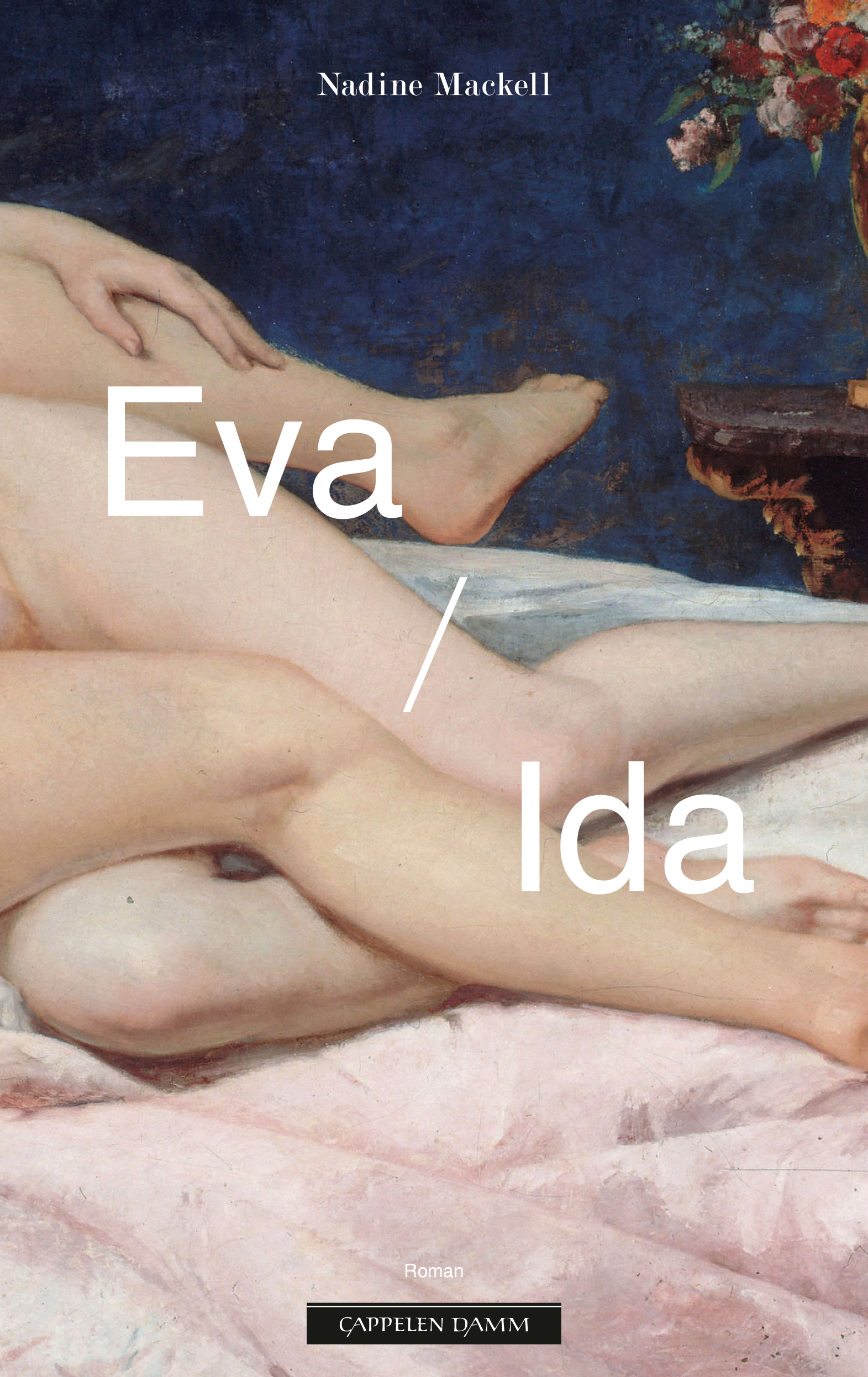 Bokomslag som viser beina til to kvinner slynga saman og teksta Eva/Ida