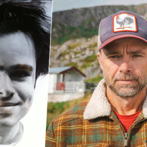 Ung mann til venstre, same mann i eldre versjon til høgre