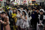 Menneske i kostyme i Shibuya i Tokyo