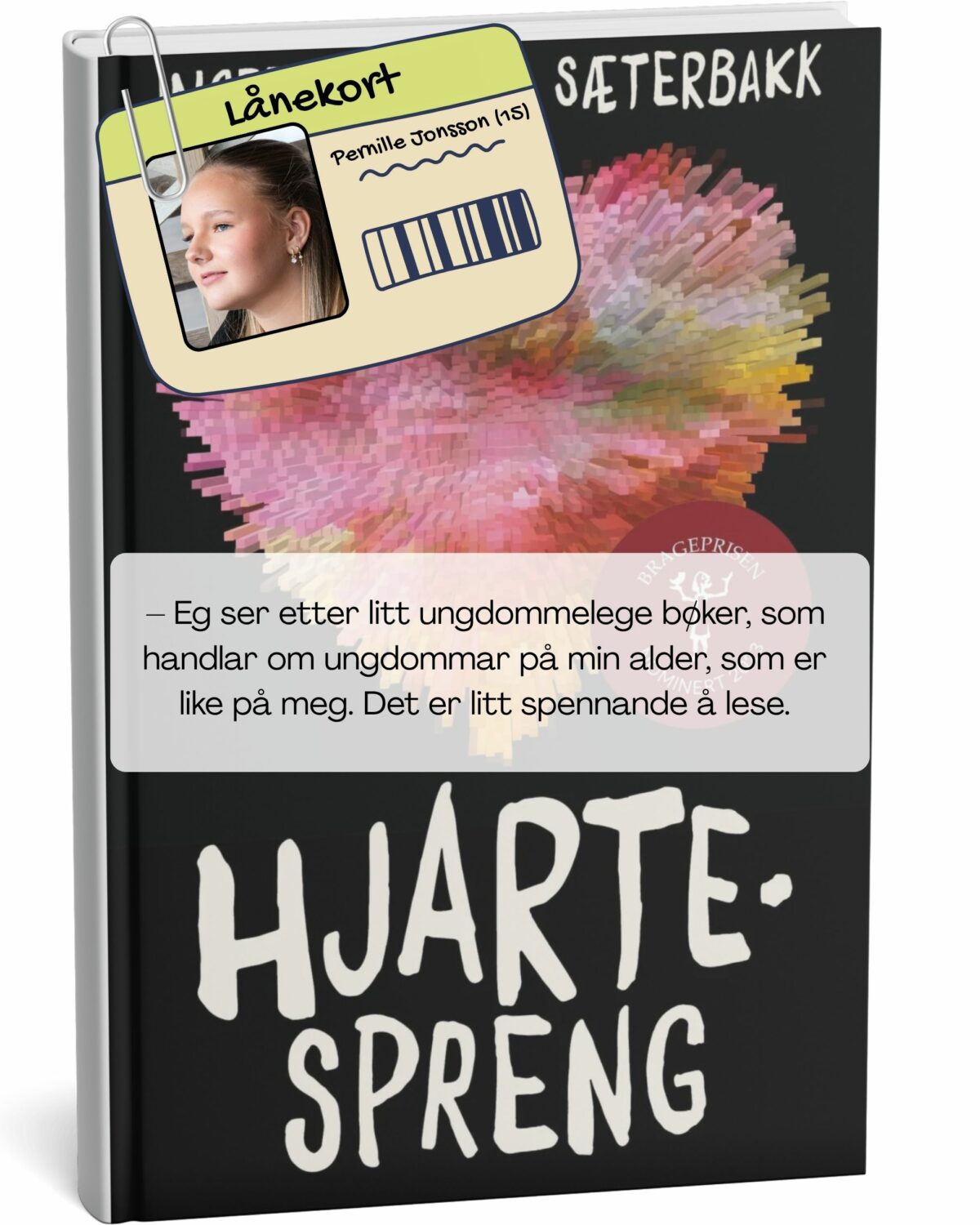 – Eg ser etter litt ungdommelege bøker, som handlar om ungdommar på min alder, som er like på meg. Det er litt spennande å lese, seier Pernille Jonsson. Den førre boka ho las var Hjartespreng av Inger Johanne Sæterbakk.