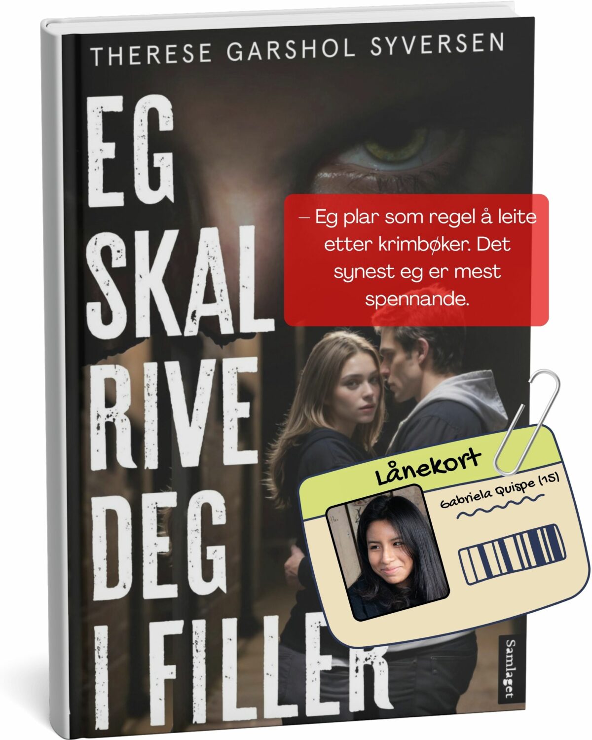 – Eg plar som regel å leite etter krimbøker. Det synest eg er mest spennande, seier Gabriela Quispe. Den førre boka ho las var Eg skal rive deg i filler av Therese Garshol Syversen.